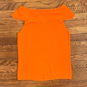 Vintage 80s Orange Off-Shoulder Women's Top